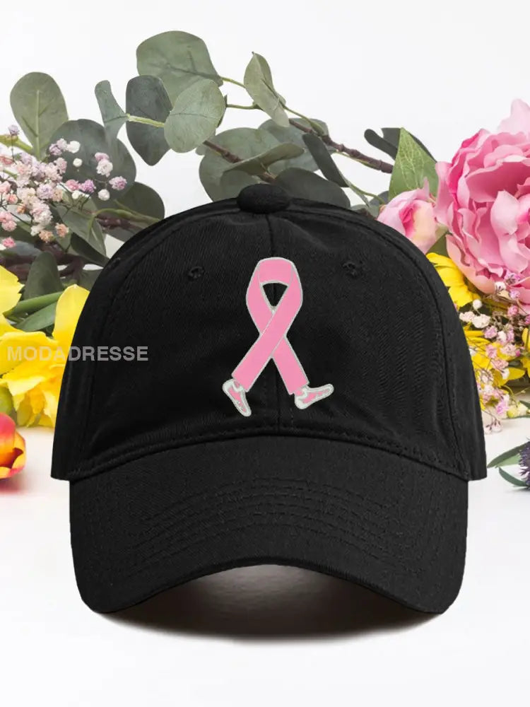 Bröstcancer rosa band unisex hatta svart / ONE