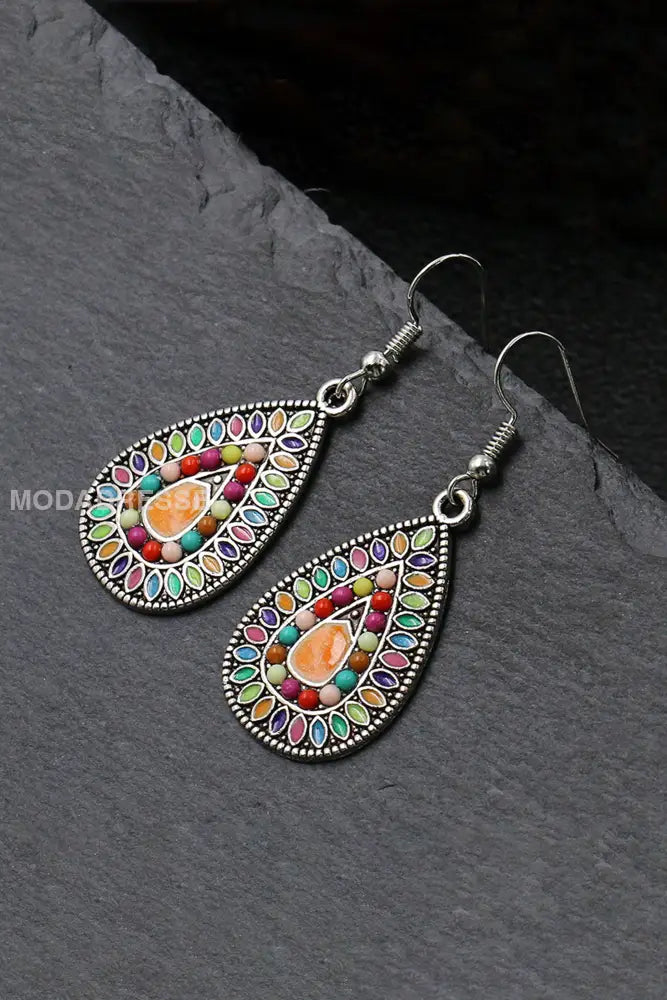 Geometriske øreringer svart- sølv