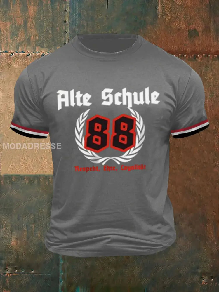 Herrar Alte Schule korta ärmar T-shirt grå / S