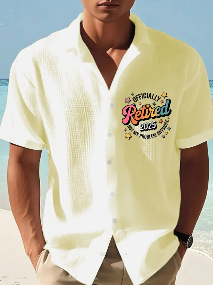 Herrens Jimmy Buffett Dag våffle tröja ljus gul / S