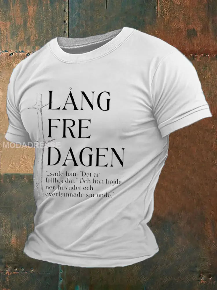 Herrens Sverige Faith God T-shirt vitt / S
