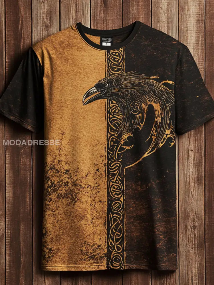 Herrens Viking Raven T-shirt som bild / S