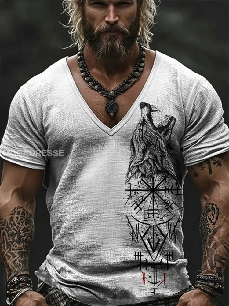 Herrens Viking T shirt grå / S