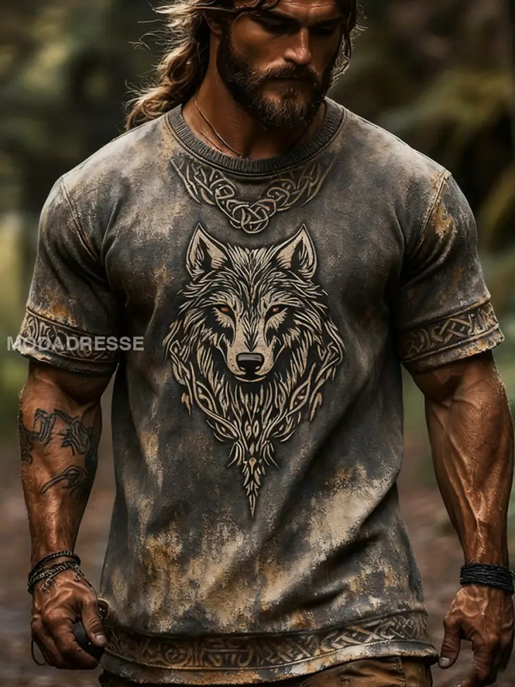 Herrens Viking T-shirt som bild / S