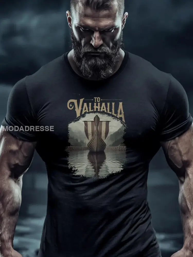 Herrens Viking T-shirt svart / S