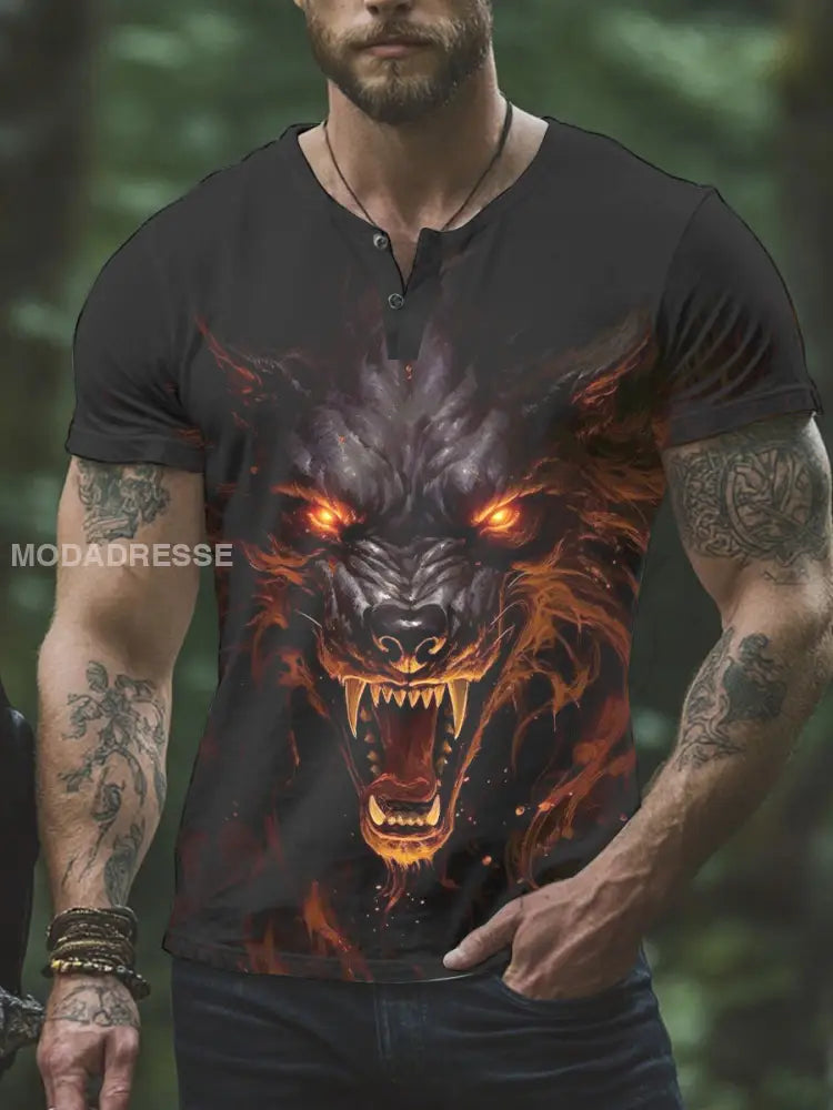 Herrens Viking T-shirt svart / S