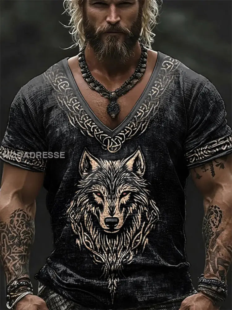 Herrens Viking T shirt svart / S