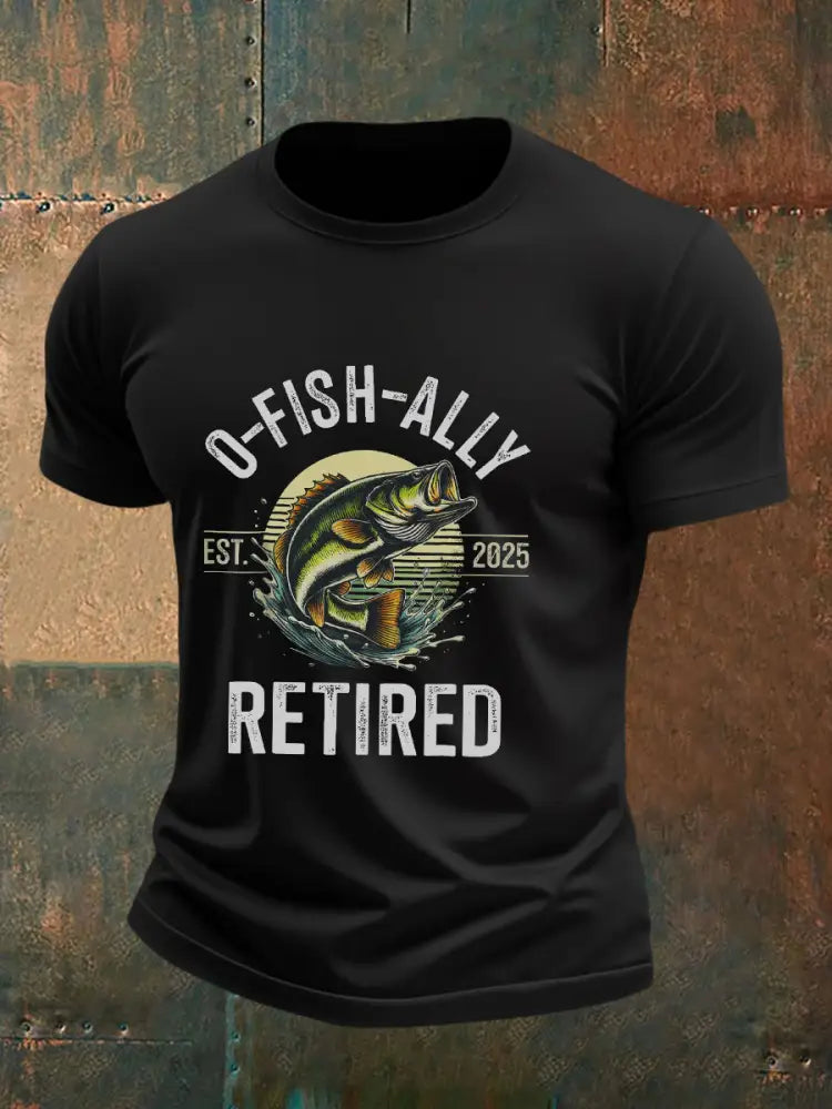 Herrpensionering T-shirt svart / S