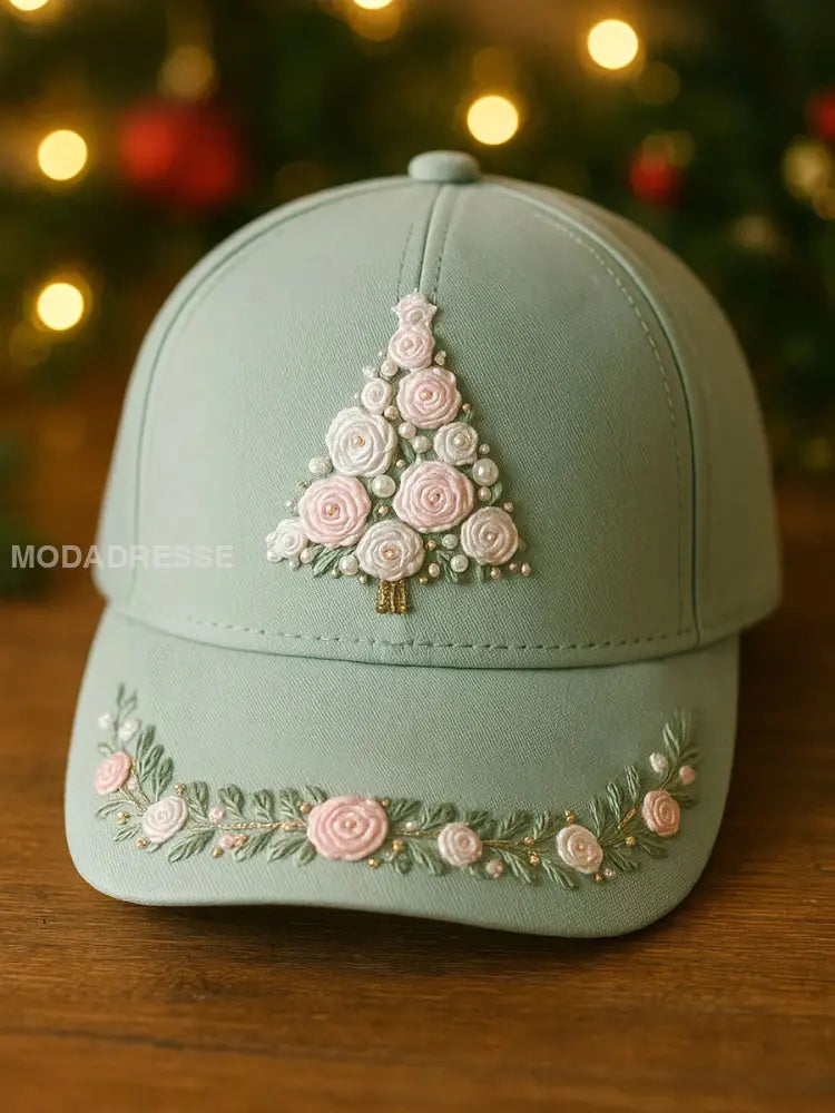 Julgran konst utskrift Casual Unisex hatt ljusgrön / ONE
