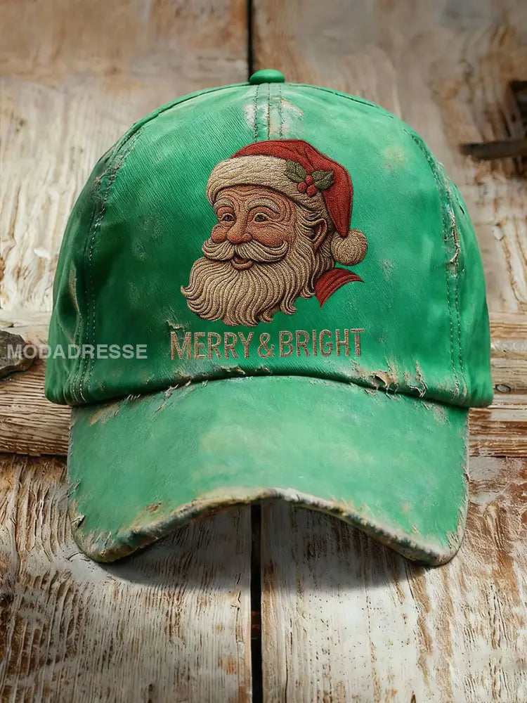 Jultomten tryckt Casual Unisex hatt gröna / ONE