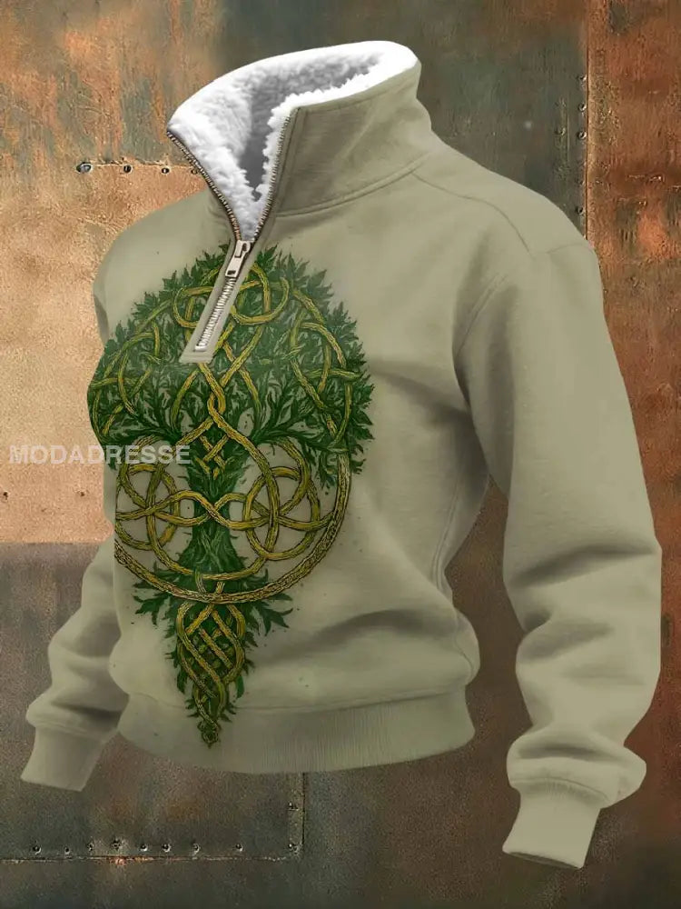Kvinnor Vintage Viking Tryck Casual Sweatshirt som bild / S