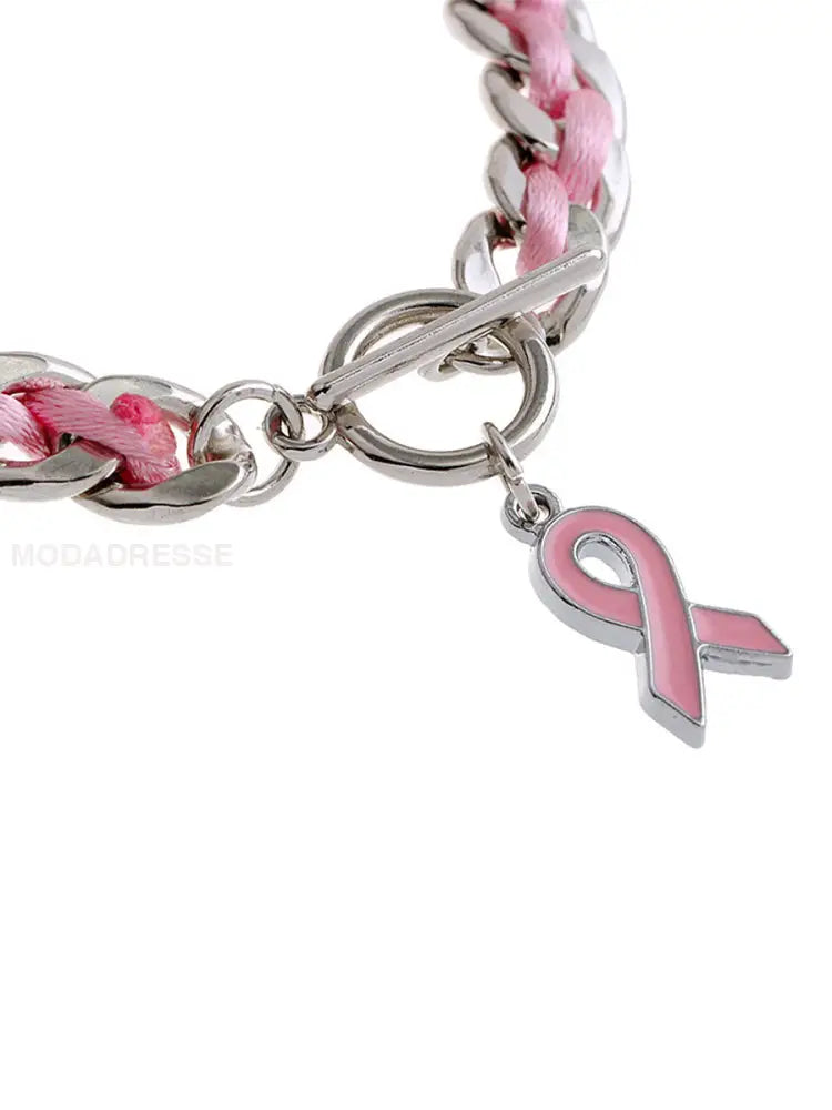 Kvinnors bröstcancer rosa band armband runk / ONE