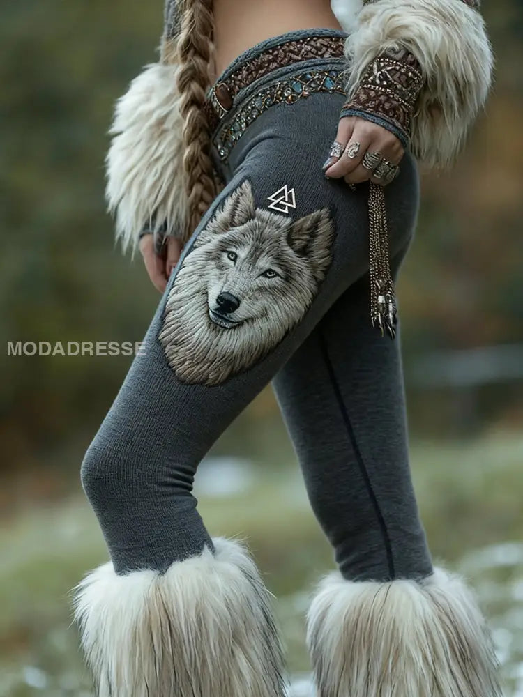 Kvinnors leggings i vikinga som bild / S