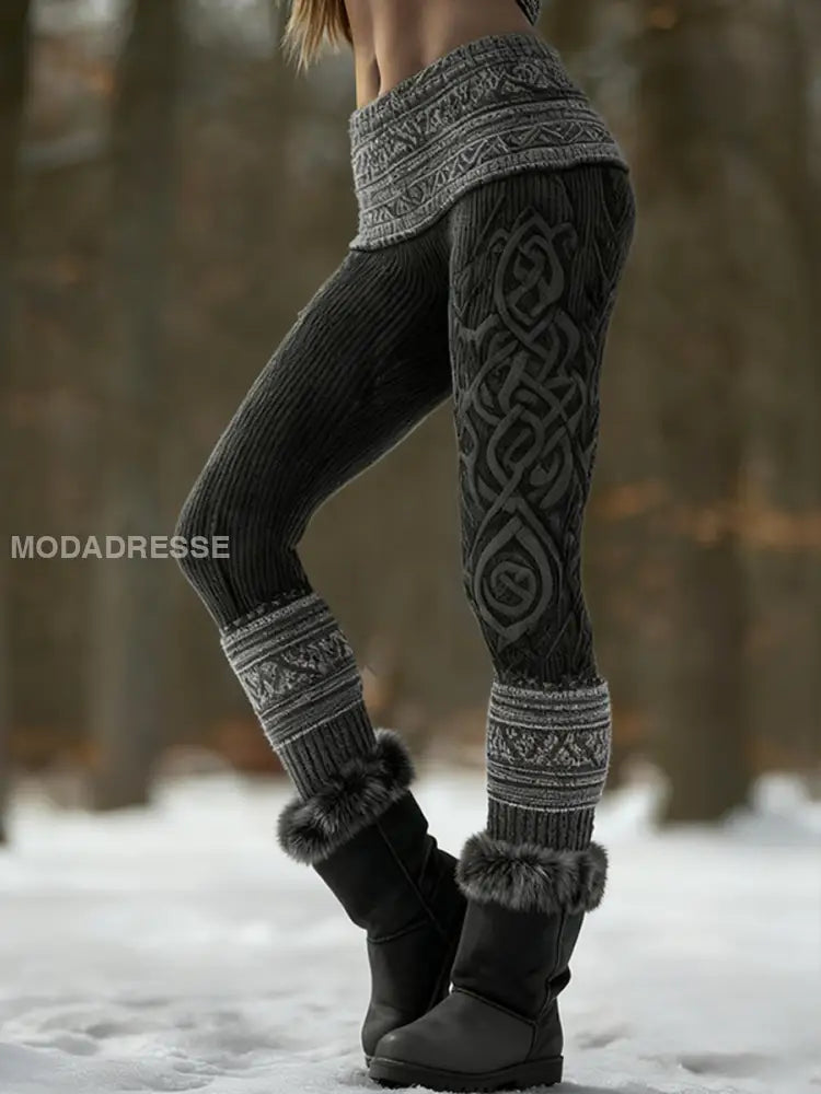 Kvinnors leggings i vikinga som bild / S