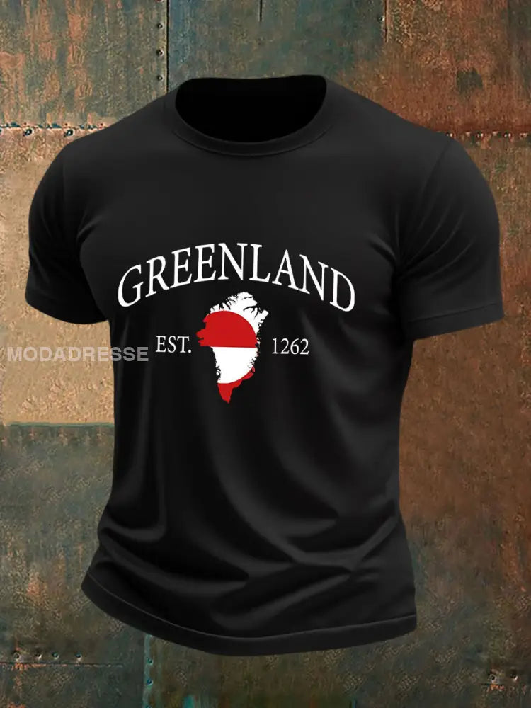 Mænds Grønland T-shirte Sort / S
