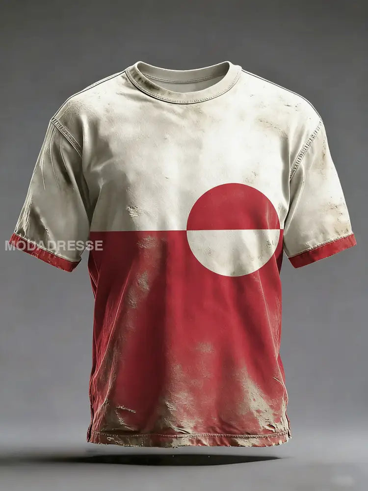 Mænds Grønland Vintage Vasket T-shirt som billede / S