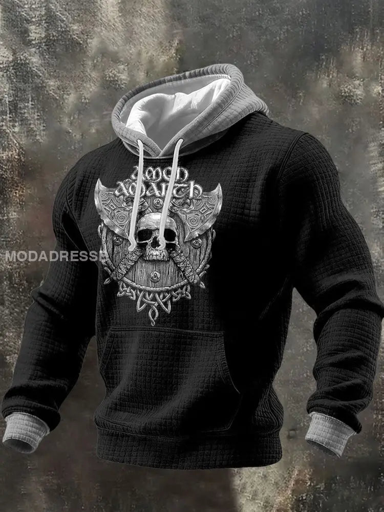Mäns död Metal konst musik älskare tryckt Hoodie tryckt svart / S