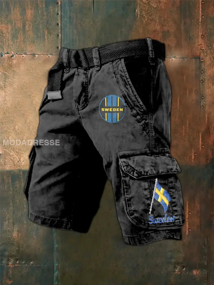 Mäns konst utskrift Casual dragsnöre Shorts som bild / S