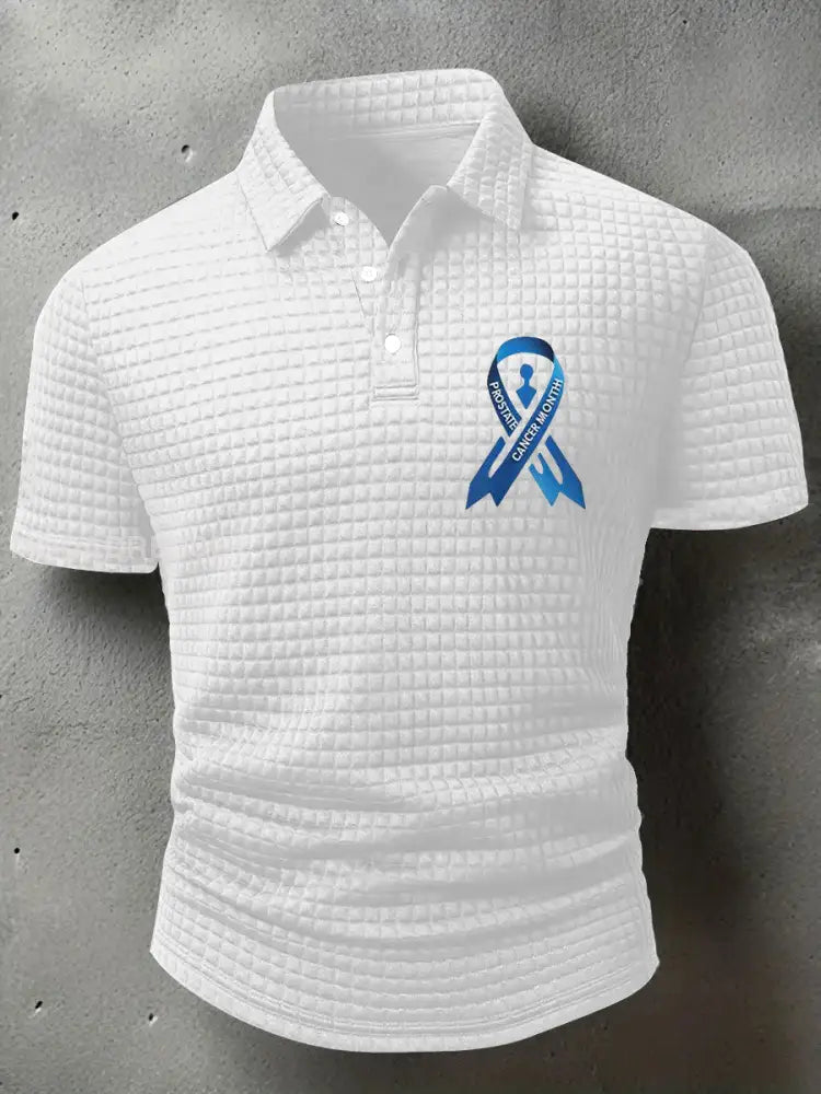 Mäns prostatacancer medvetenhet Skriv ut Casual T shirt vitt / S