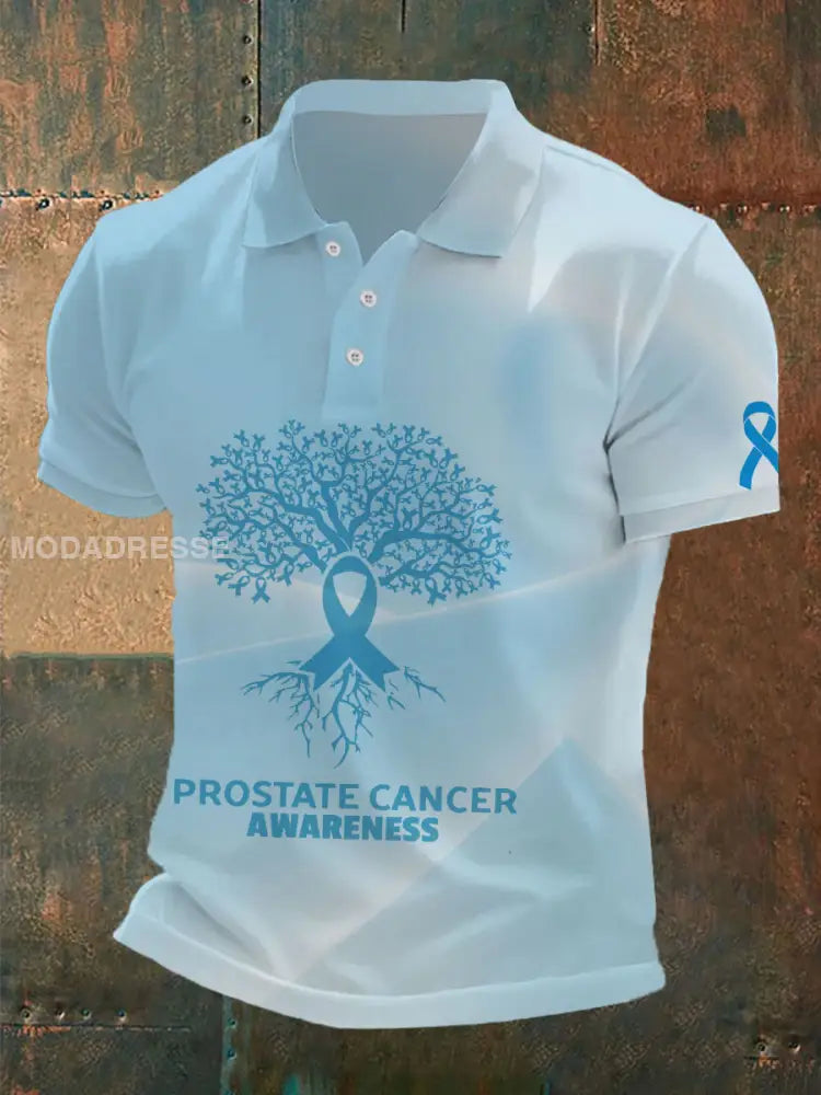 Mäns prostatacancer medvetenhet T shirt ljusblåa / S