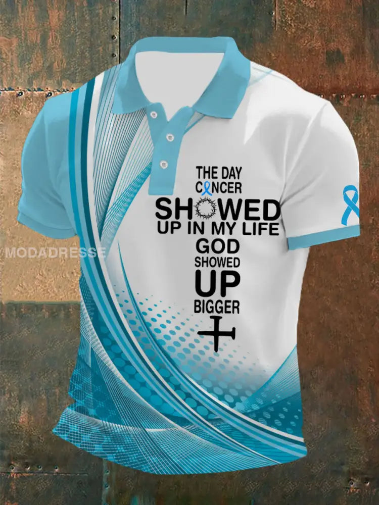 Mäns prostatacancer medvetenhet T shirt ljusblåa / S