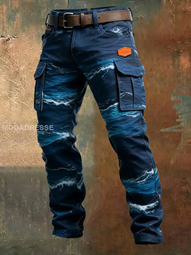 Mäns Retro Business Style Casual Work Byxor A / S