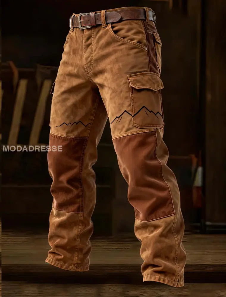 Mäns Retro Business Style Casual Work Byxor A / S