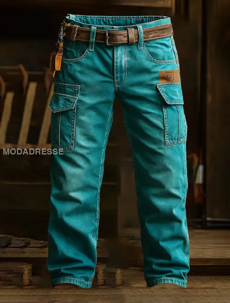 Mäns Retro Business Style Casual Work Byxor A / S