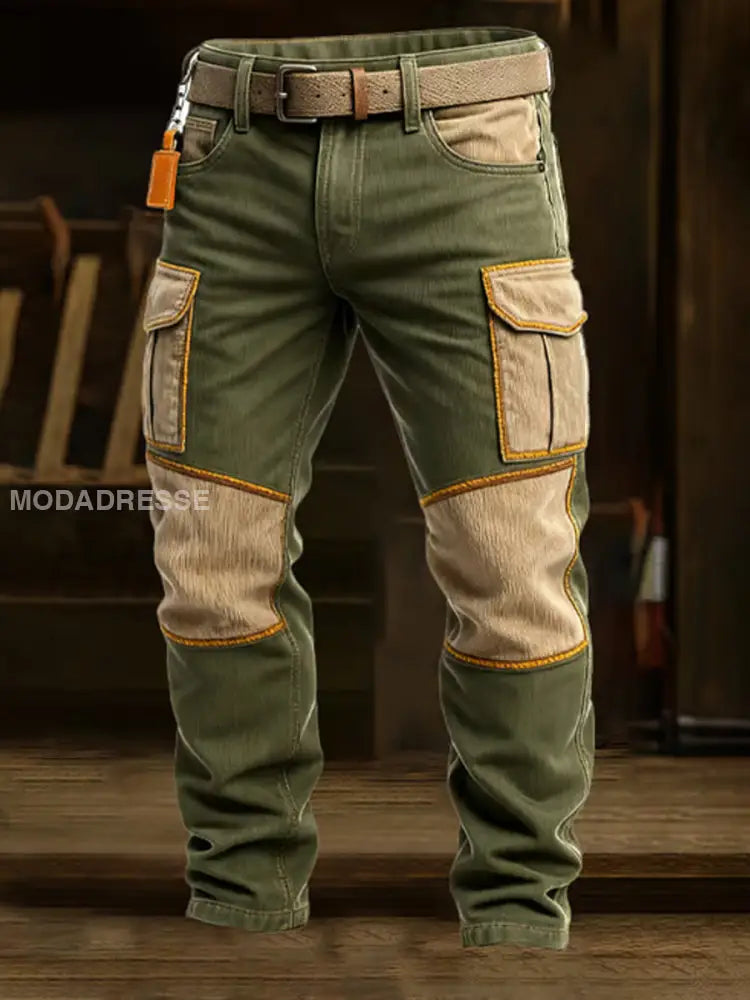 Mäns Retro Business Style Casual Work Byxor A / S