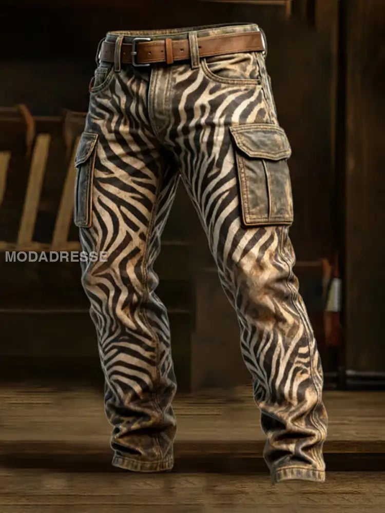 Mäns Retro Business Style Casual Work Byxor A / S