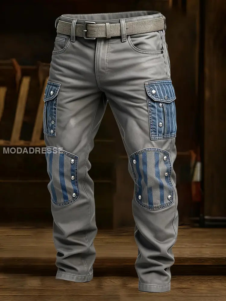 Mäns Retro Business Style Casual Work Byxor A / S