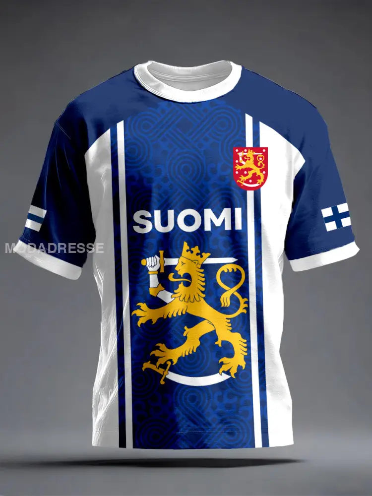Miesten Suomi Inspiroitu tulosta T-paita kuvana / S