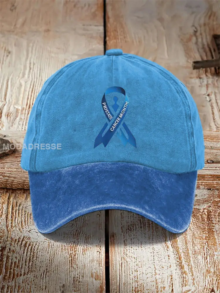 Prostata cancer medvetenhet Skriv ut Casual Unisex Hatt blå / ONE