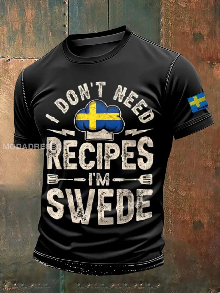 Retrotryckt Casual T-shirt För Män som bild / S