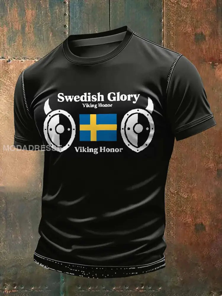 Retrotryckt Casual T-shirt För Män som bild / S