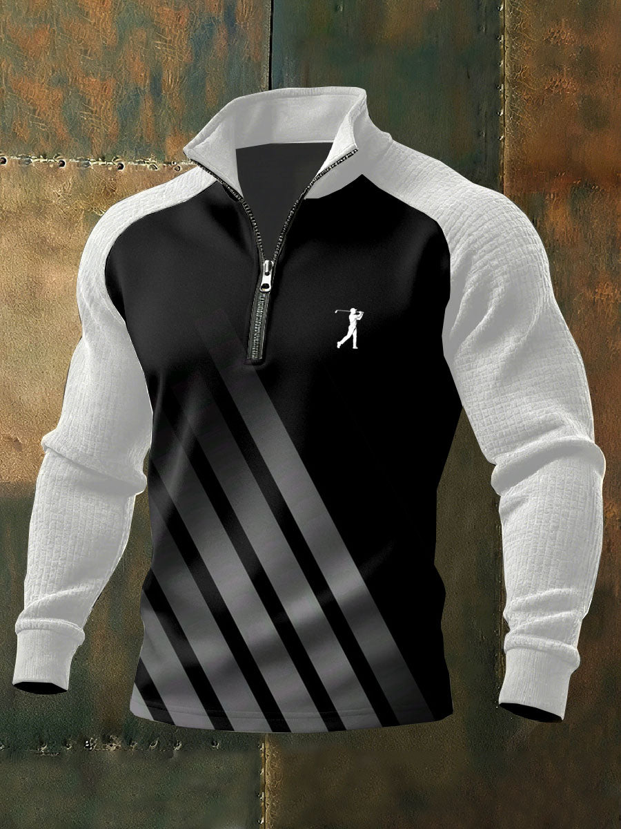 Mäns Vintage Business Style Printed Casual Sweatshirt