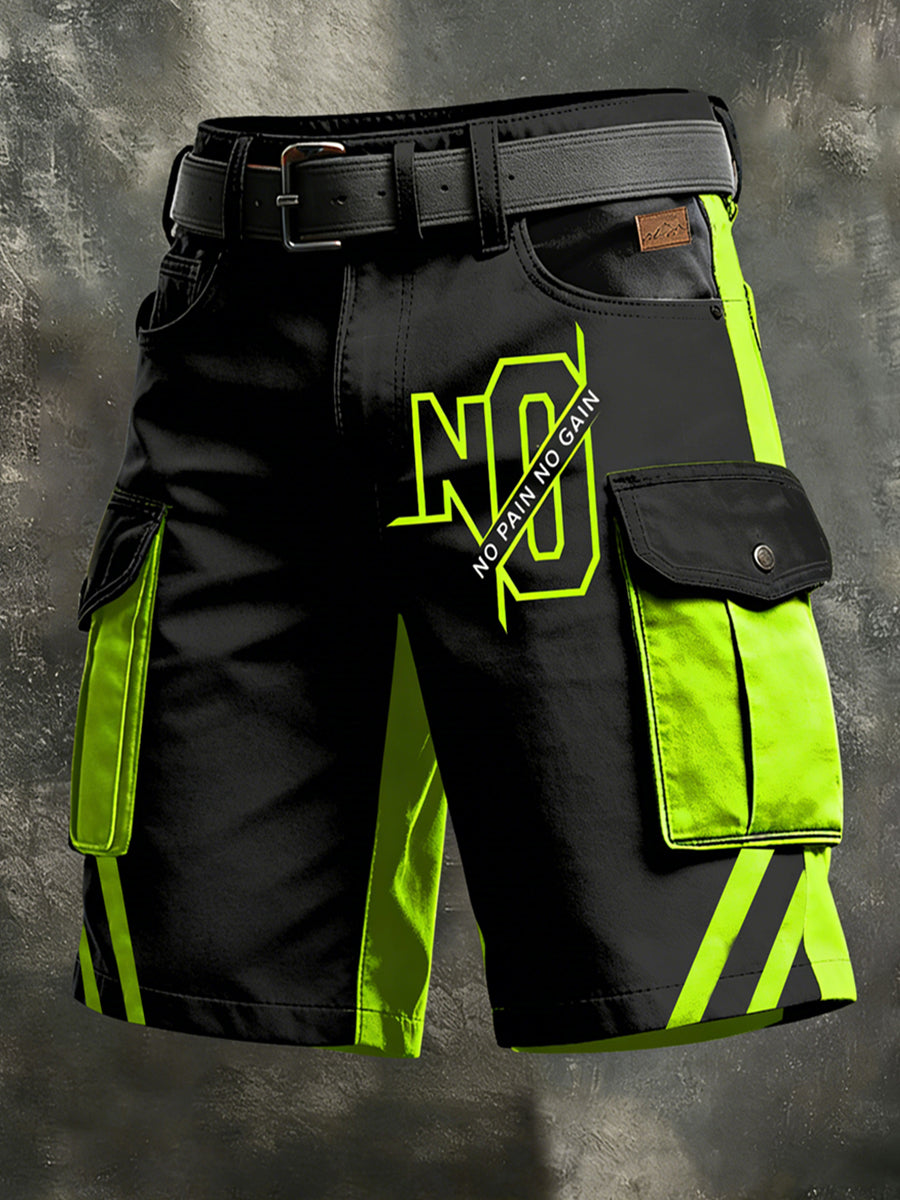 Mäns Retro Vacation Business Art Print Casual Shorts