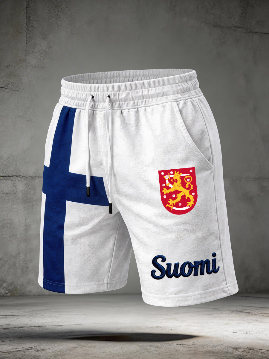 Miesten suomalaiset henkeytetyt paino shortset