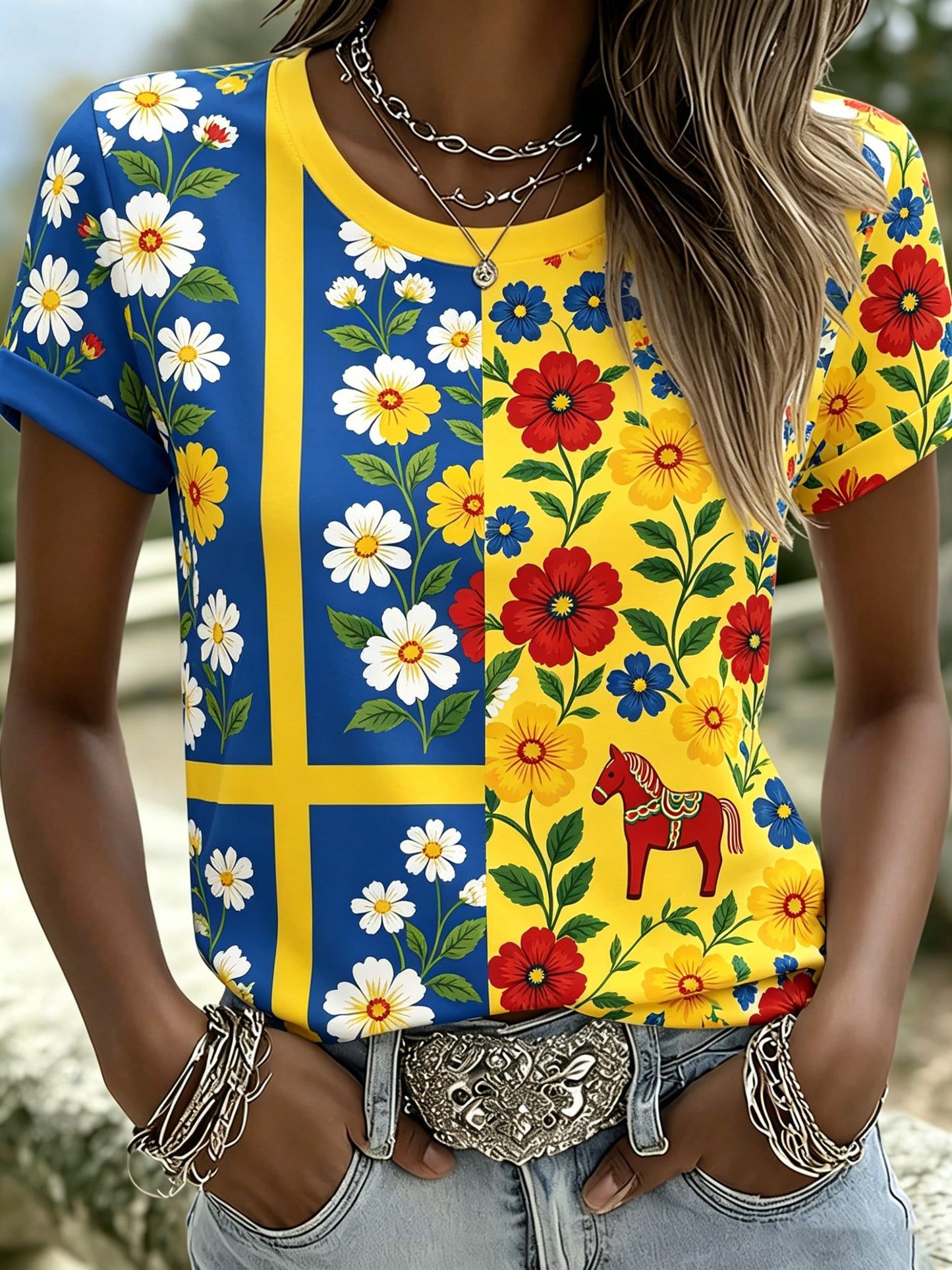 Kvinnors midsommarfestival minneskonst Skriv ut T-shirt