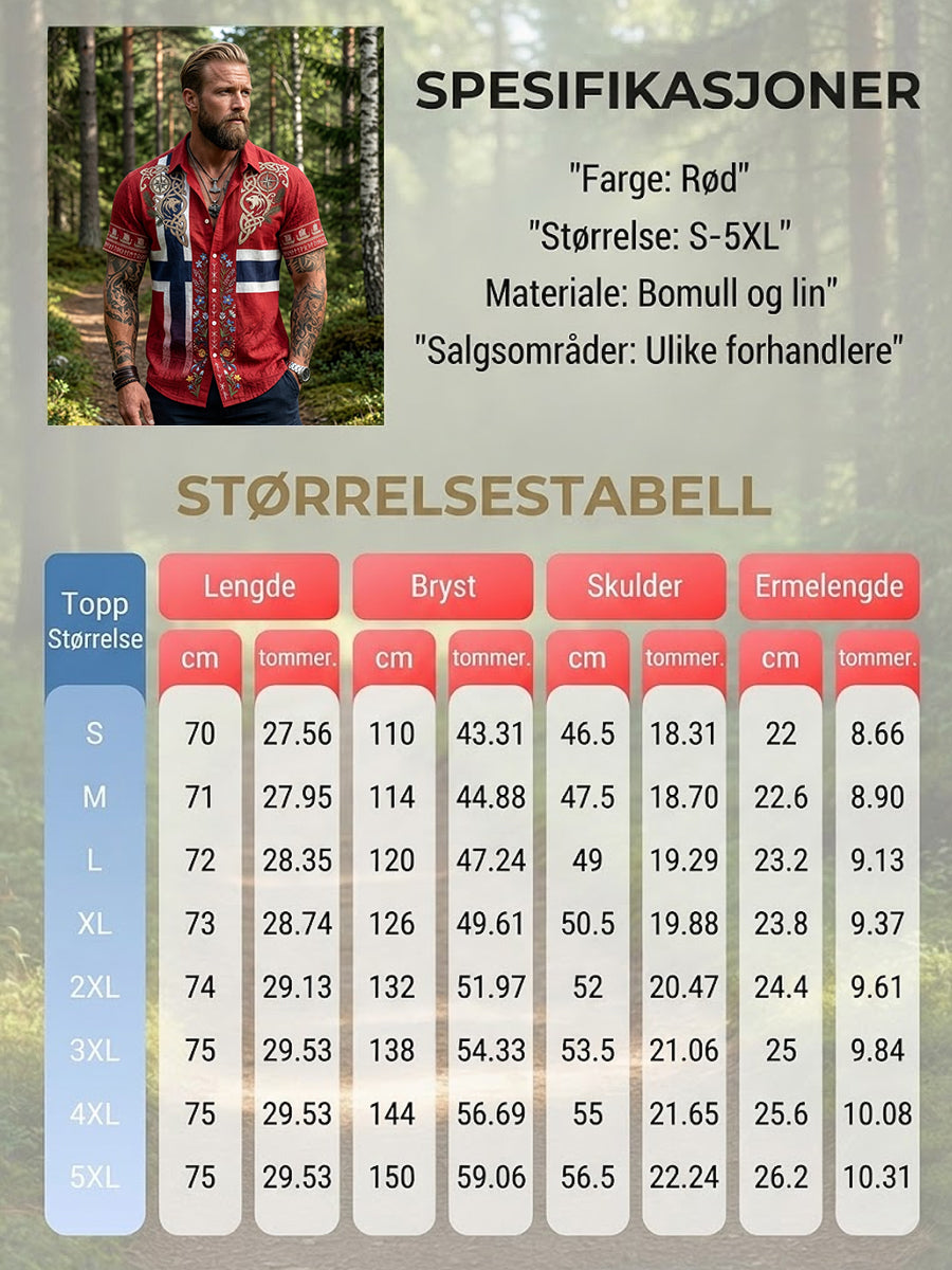 Herr retro asymmetrisk blomstermønstret fritidsskjorte med korte ermer