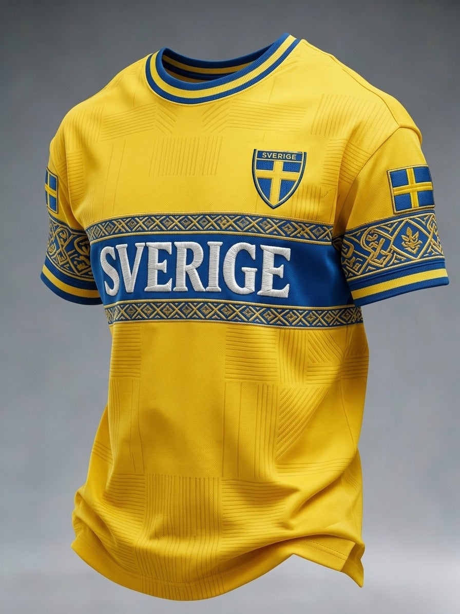 Herrtröja med tryck: Svensk fotbollslärd 2026