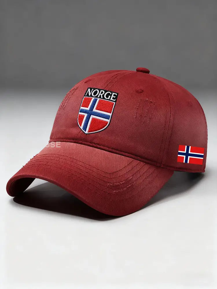 Unisex - Norge fotball-elsker trykt hatt raud / ONE