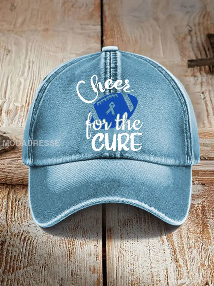 Unisex prostatacancer medvetenhet Print hatt ljusblåa / ONE