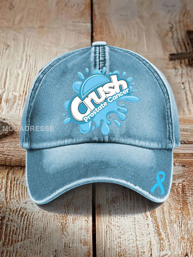 Unisex prostatacancer medvetenhet Print hatt ljusblåa / ONE