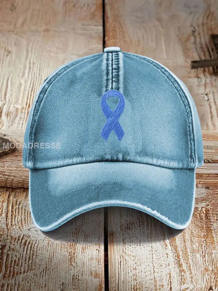 Unisex prostatacancer medvetenhet Print hatt ljusblåa / ONE