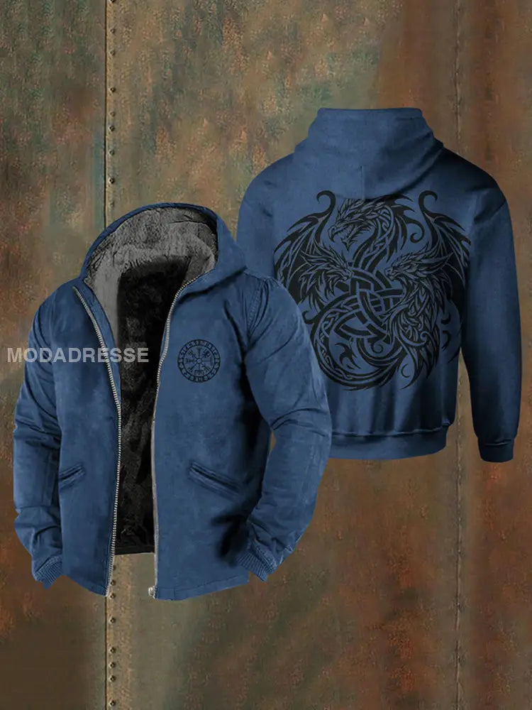 Viking fleece fodrad jacka blå / S