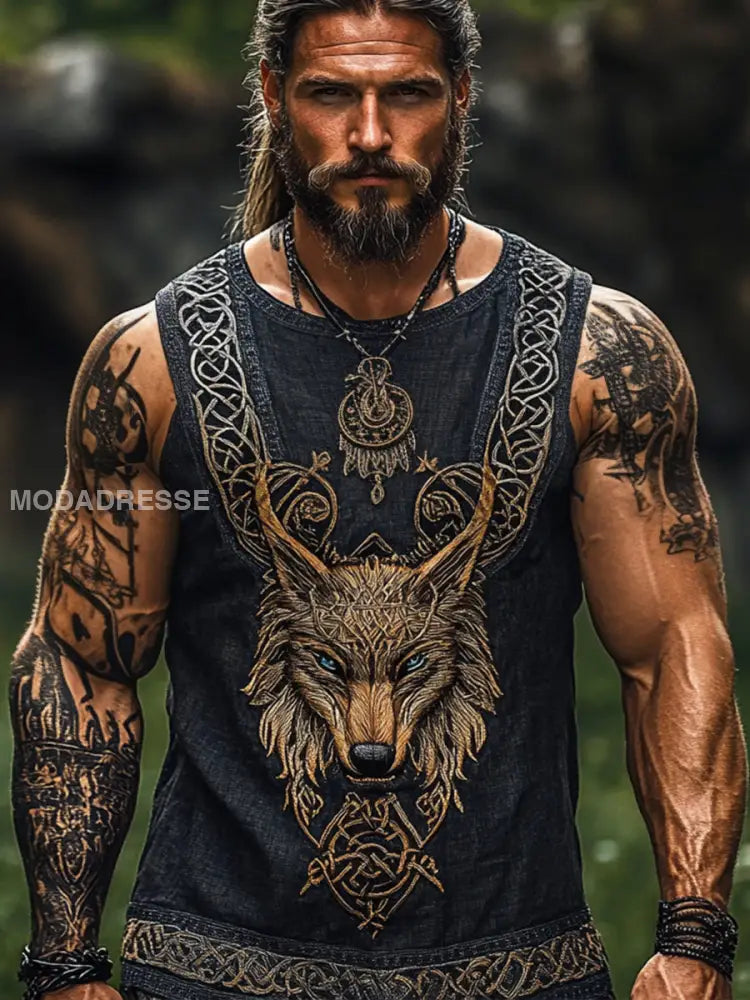 Vikingväst för män som bild / S