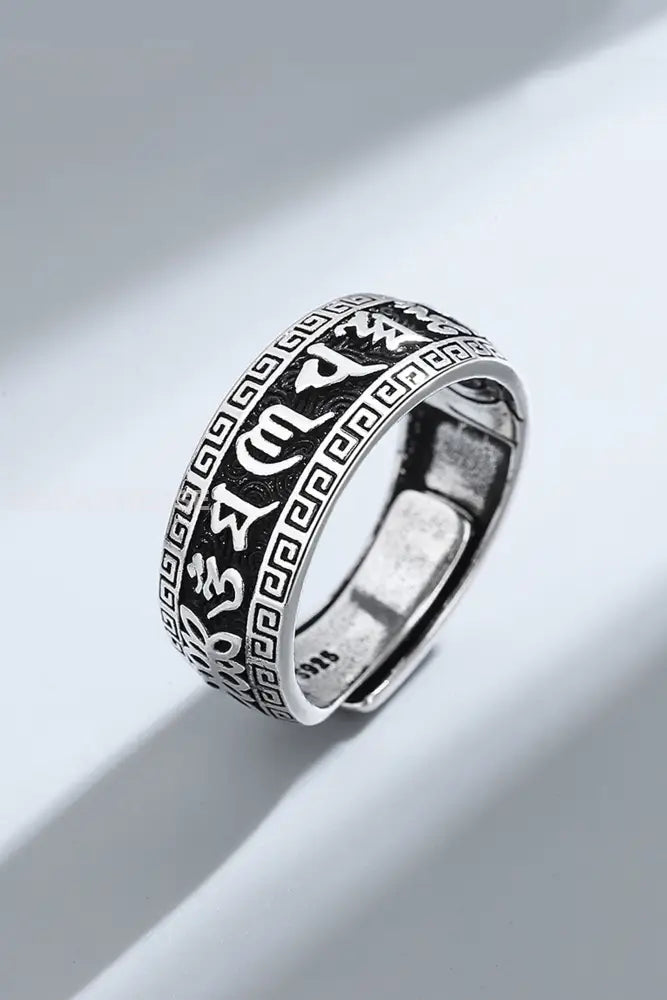 Vintage dominerande brett öppna ringet stål