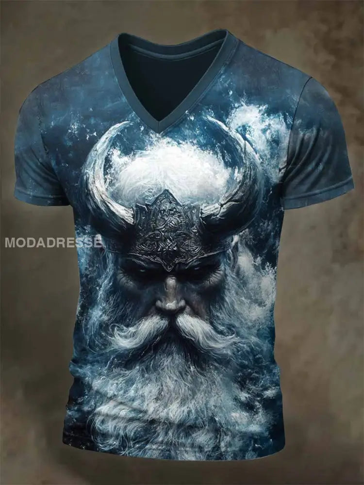 Vintage Svensk Viking Casual T-shirt För Män som bild / S