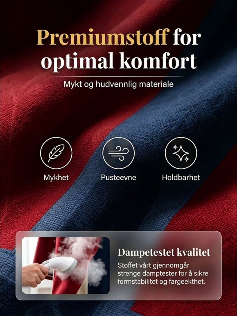 Damekjole i nordisk vikingstil med trykket kunstmotiv